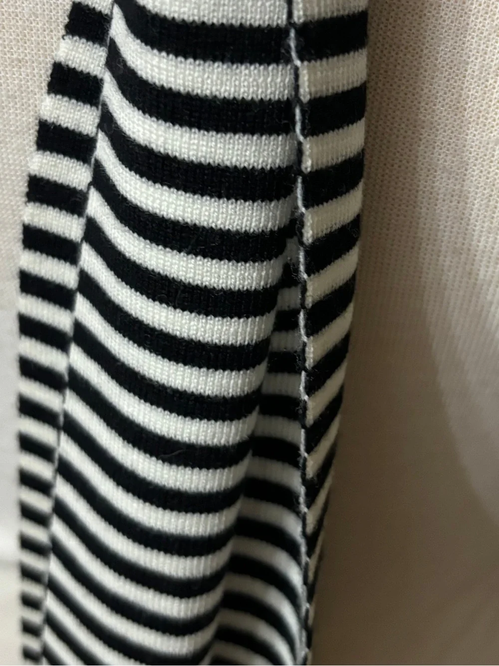 Kate Spade New York Black White Striped Colorblock Extra Long Scarf